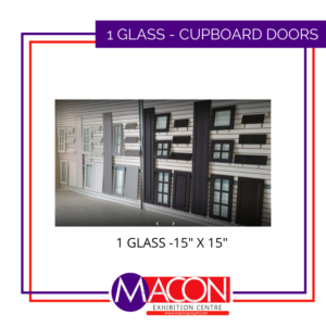 1 Glass – Cupboard Door 15″ x 15″